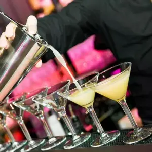 cocktails being poured